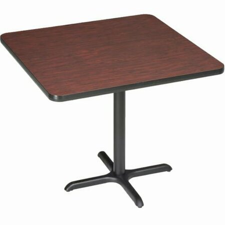 INTERION BY GLOBAL INDUSTRIAL Interion 42in Square Bar Height Restaurant Table, Mahogany 695810MH